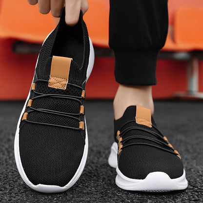 Ortopediske strikkede joggesko – Pustende slip-on-sko med komfortable innleggssåler og sklisikre såler